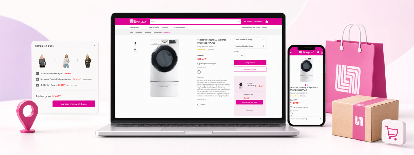 Liverpool responsive e-commerce product and shopping experience